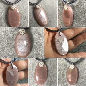Grand pendentif pierre de lune adulaire