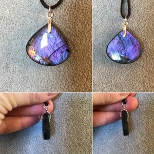 Pendentif labradorite violette b