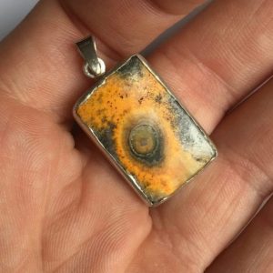 Pendentif argent jaspe bubble bee