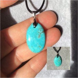 Pendentif en turquoise d arizona oval