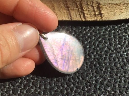 Pendentif labradorite violette d