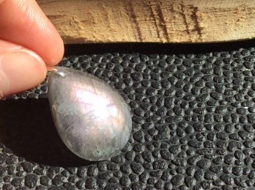 Pendentif labradorite violette d