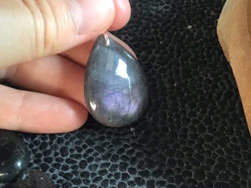 Pendentif labradorite violette d
