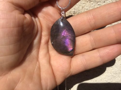 Pendentif labradorite violette e