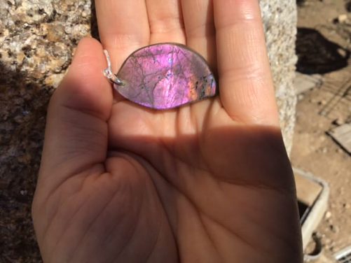 Pendentif labradorite violette e