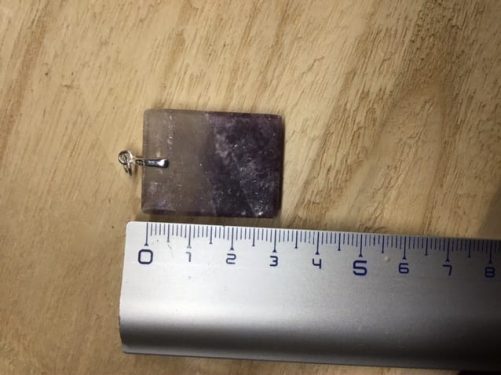 Pendentif lepidolite rectangle