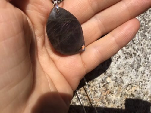 Pendentif labradorite violette e