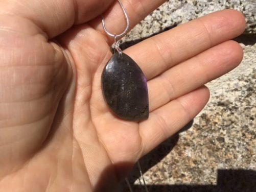 Pendentif labradorite violette e