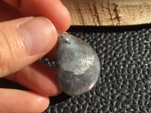 Pendentif labradorite violette d