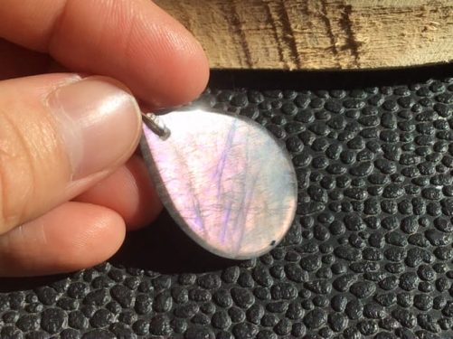 Pendentif labradorite violette d