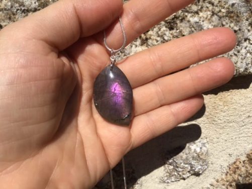 Pendentif labradorite violette e