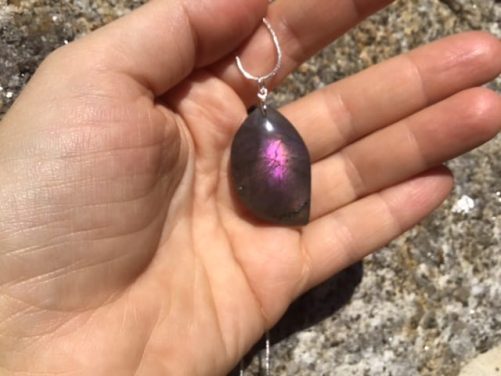Pendentif labradorite violette e