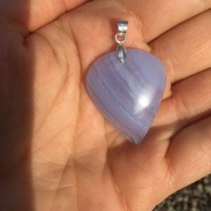 Pendentif blue lace coeur