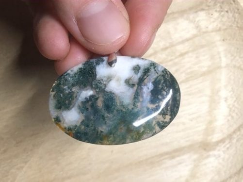 Agate mousse pendentif