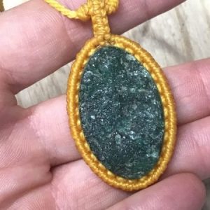 Pendentif macramé aventurine