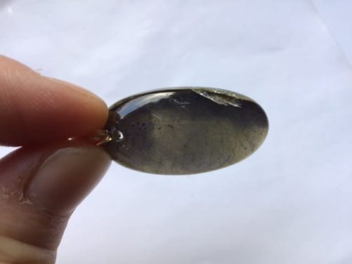 Pendentif labradorite bleu océan