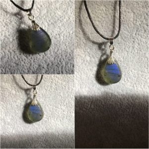 Pendentif labradorite enfant, pendentif protecteur