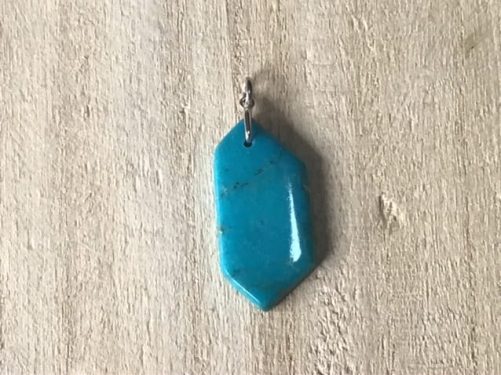 Pendentif en veritable turquoise