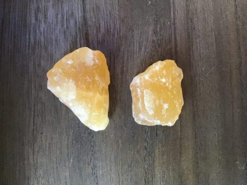Calcite orange brute du Mexique pour lithotherapie