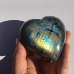 Gros coeur en labradorite