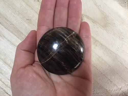 Galet aragonite black