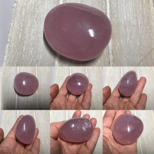 Galet quartz rose intense