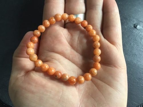 Bracelet calcite orange