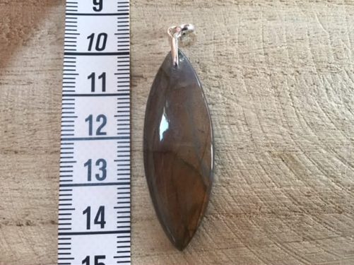 Pendentif labradorite arc en ciel marquise