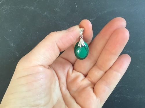 Pendentif malachite extra