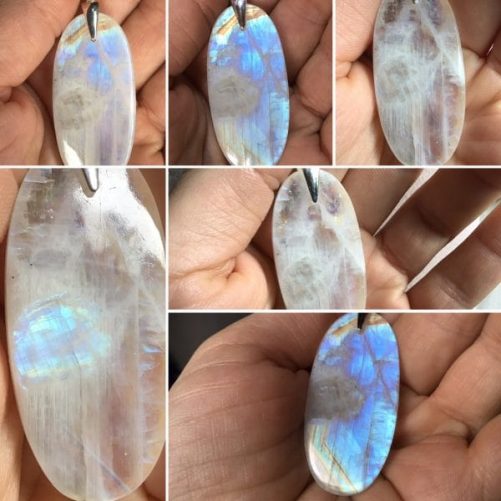 Grand pendentif peristerite extra