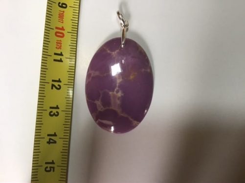 Pendentif phosphosidérite oval