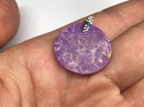 Pendentif phosphosidérite rond