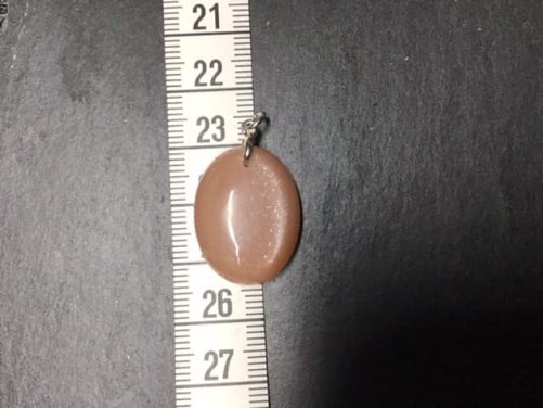 Petit pendentif pierre de lune pêche