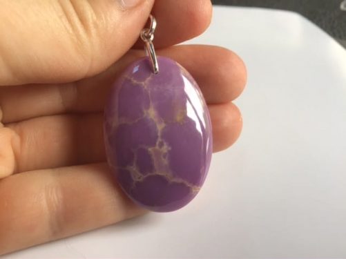 Pendentif phosphosidérite oval