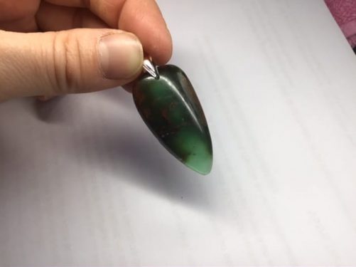 Pendentif chrysoprase