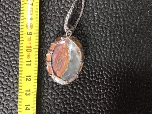 Collier macramé maligano gris