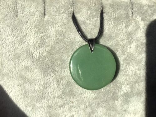 Pendentif aventurine rond