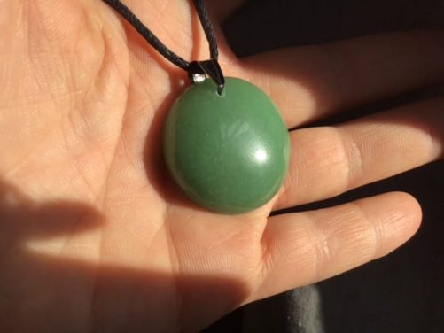 Pendentif aventurine rond