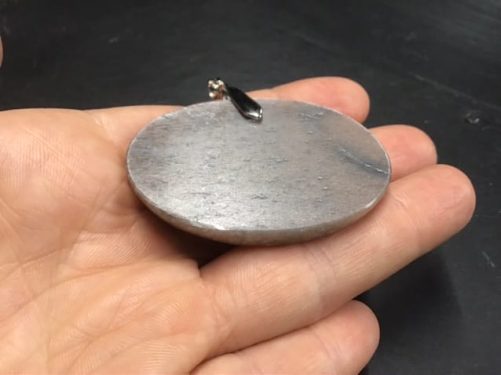 Pendentif pierre de lune grise