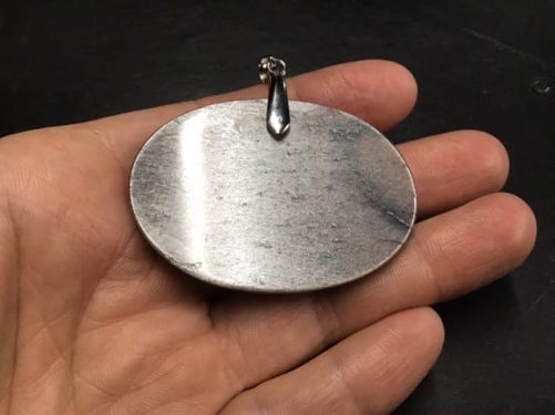 Pendentif pierre de lune grise