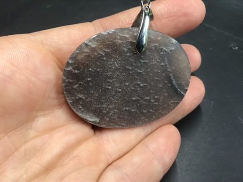 Pendentif pierre de lune grise
