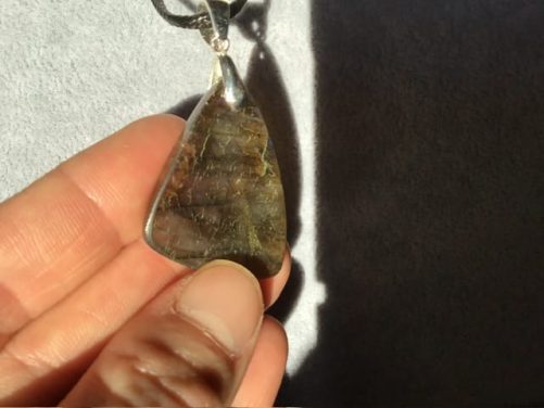 Pendentif labra deep blue freeform