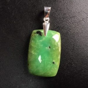 Pendentif chrysoprase homme