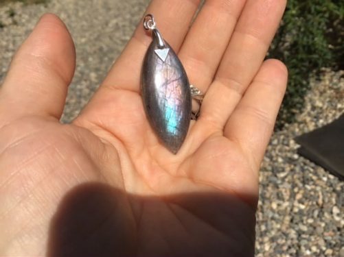 Pendentif labradorite marquise mermaid