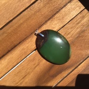 Pendentif chrysoprase ovale