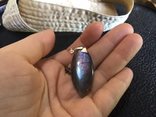 Pendentif labradorite marquise mermaid