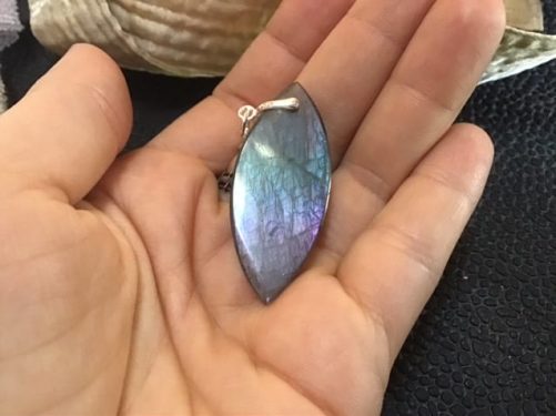 Pendentif labradorite marquise mermaid