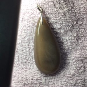 Pendentif pierre de lune chocolat goutte