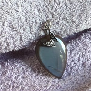 Pendentif pierre de lune chocolat, orthose adulaire
