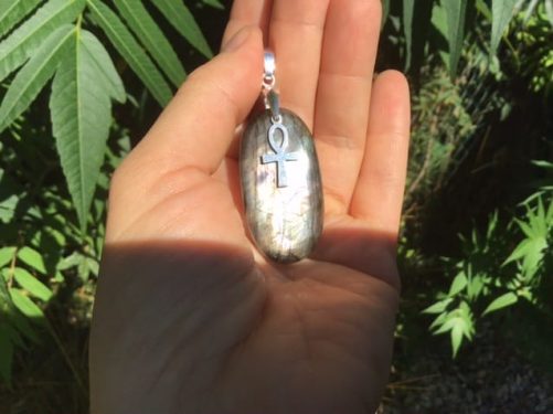 Pendentif labradorite silver